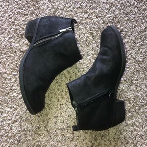black ankle booties